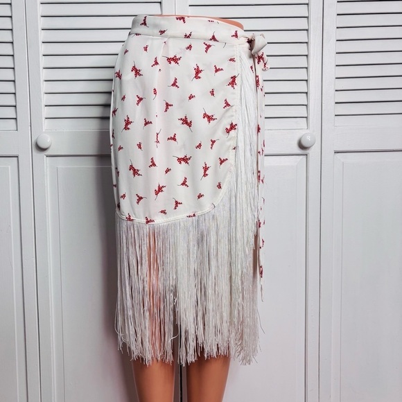 SABINA MUSAYEV Sake Skirt in Ivory Print Size Small - Picture 2 of 10